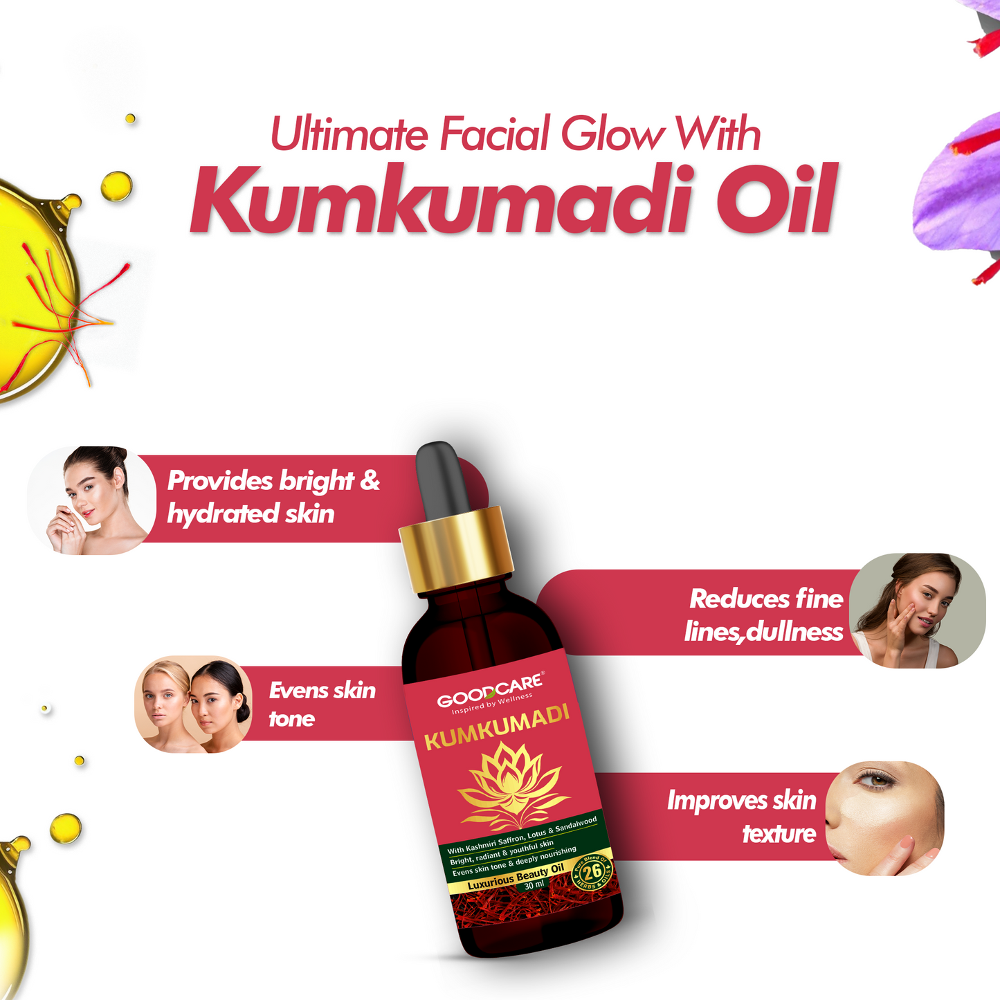 Kumkumadi Oil & Oli Oil Combo For Glowing Skin