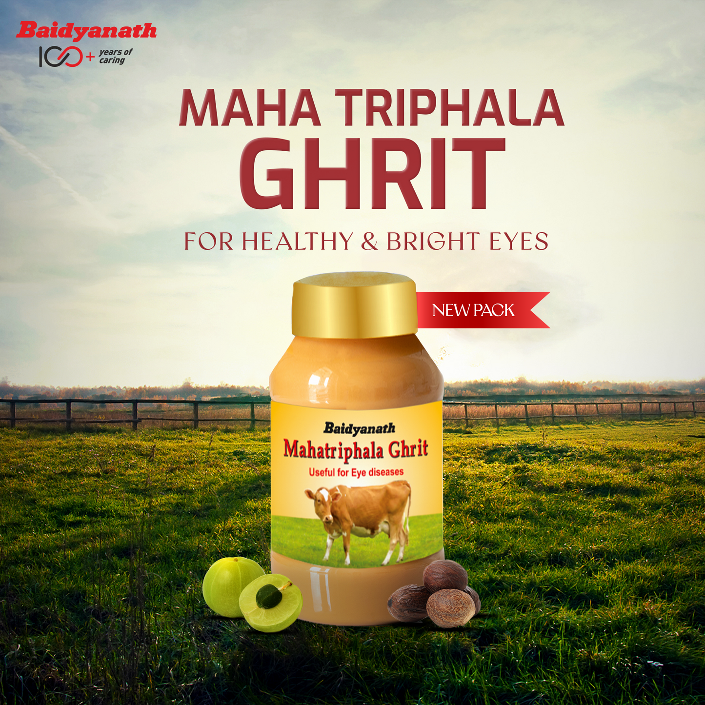 Mahatriphala Ghrita (Pack Of 2) - For Healthy Eye(100 Gms Each)