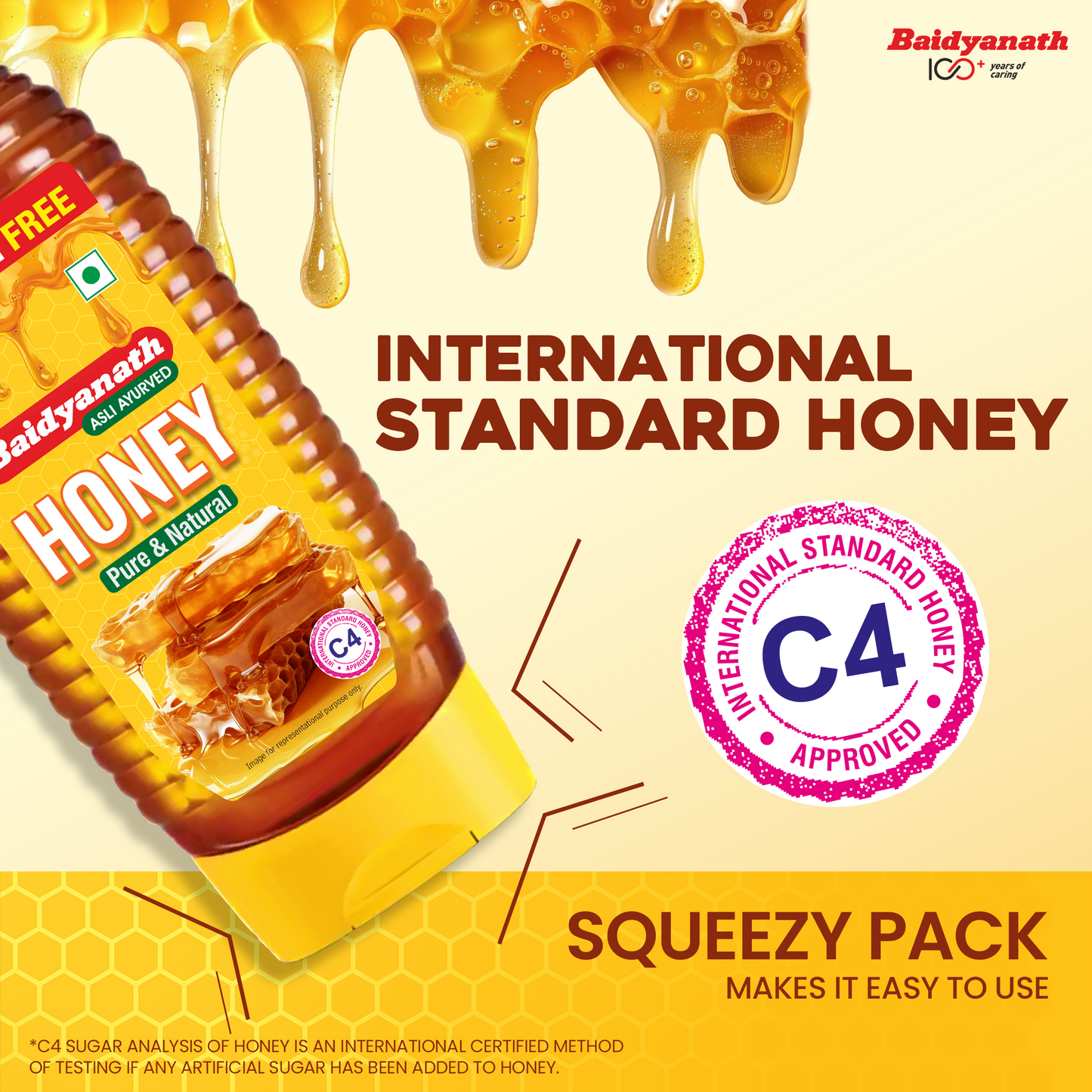 Baidyanath Squeeze Honey in Easy Squeeze Bottle for Healthy Sweetening