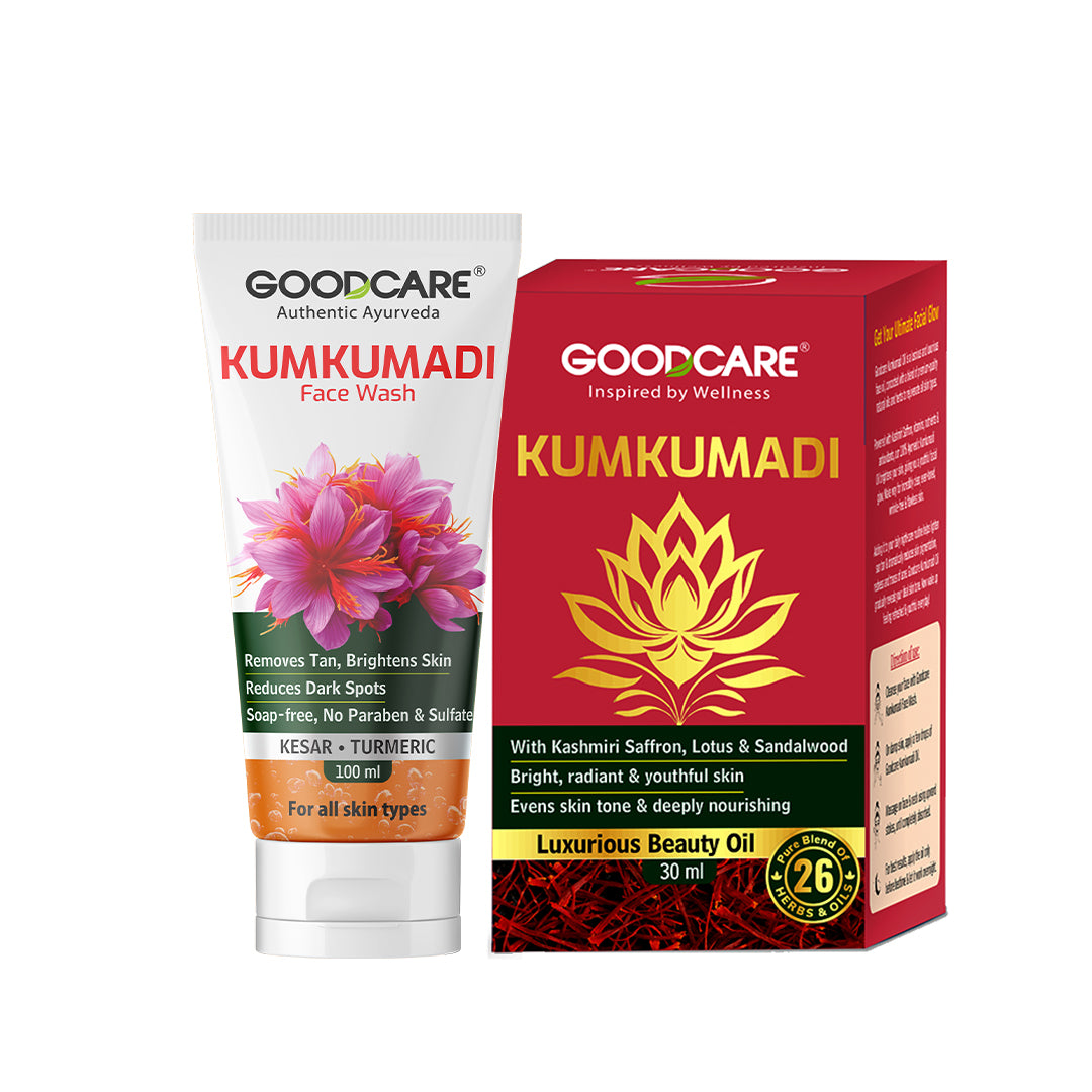 Kumkumadi Oil & Facewash Combo For Youthful Glow and Anti-Aging