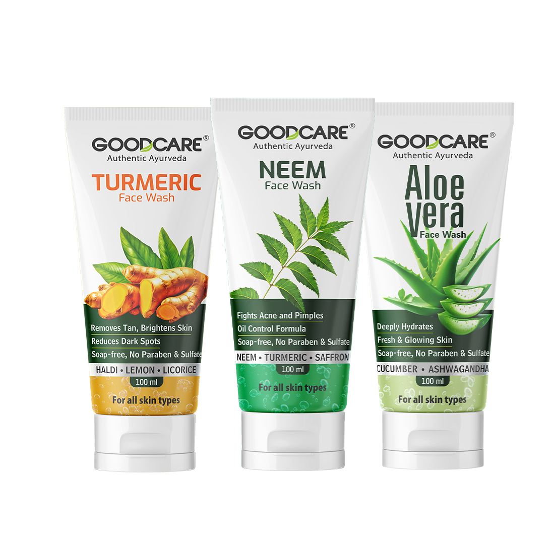 Ayurvedic Glow Facewash Trio Pack(AloeVera, Neem & Turmeric Facewashes)