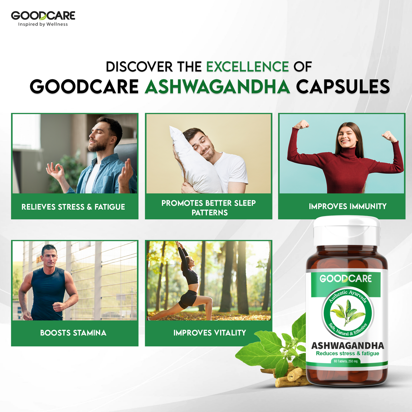 Ashwagandha 60 Tablets For Natural Stress Relief