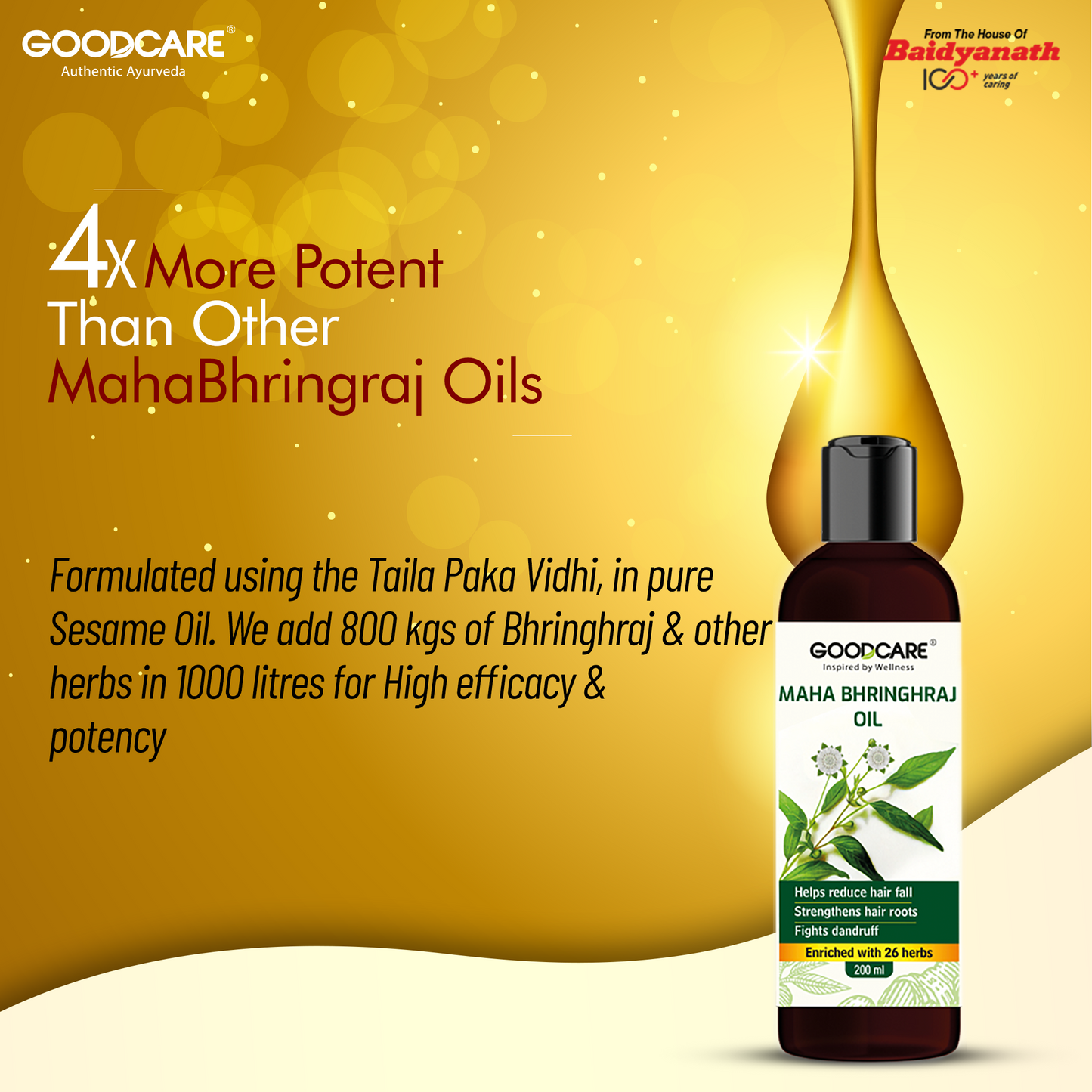 Hair Growth Trio Of Mahabhringraj Oil, Castor Oil & Neem Oil