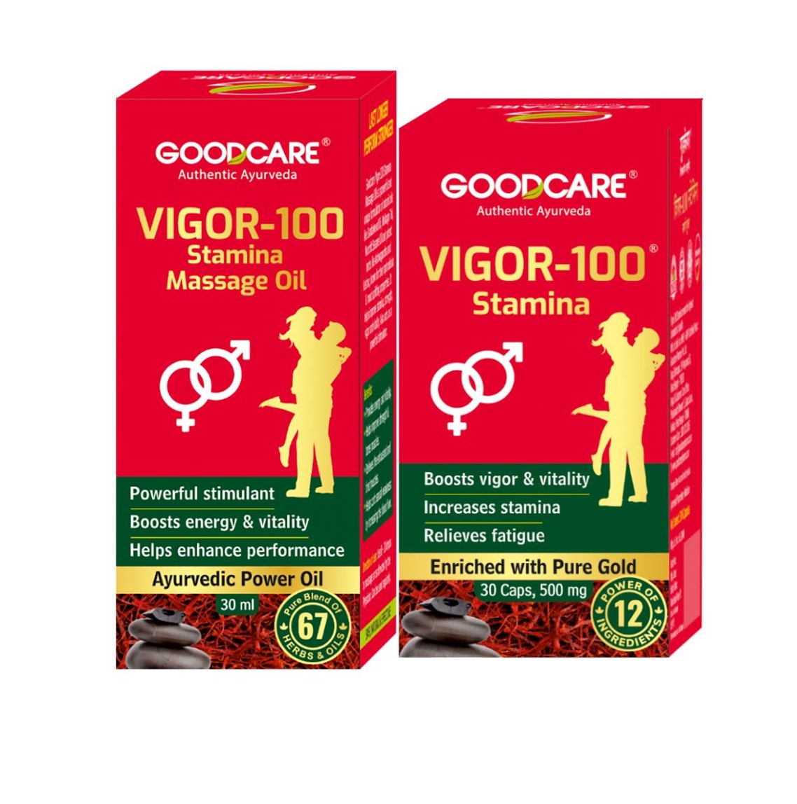 Vigor 100 Stamina Boost Pack: Oil & Capsules