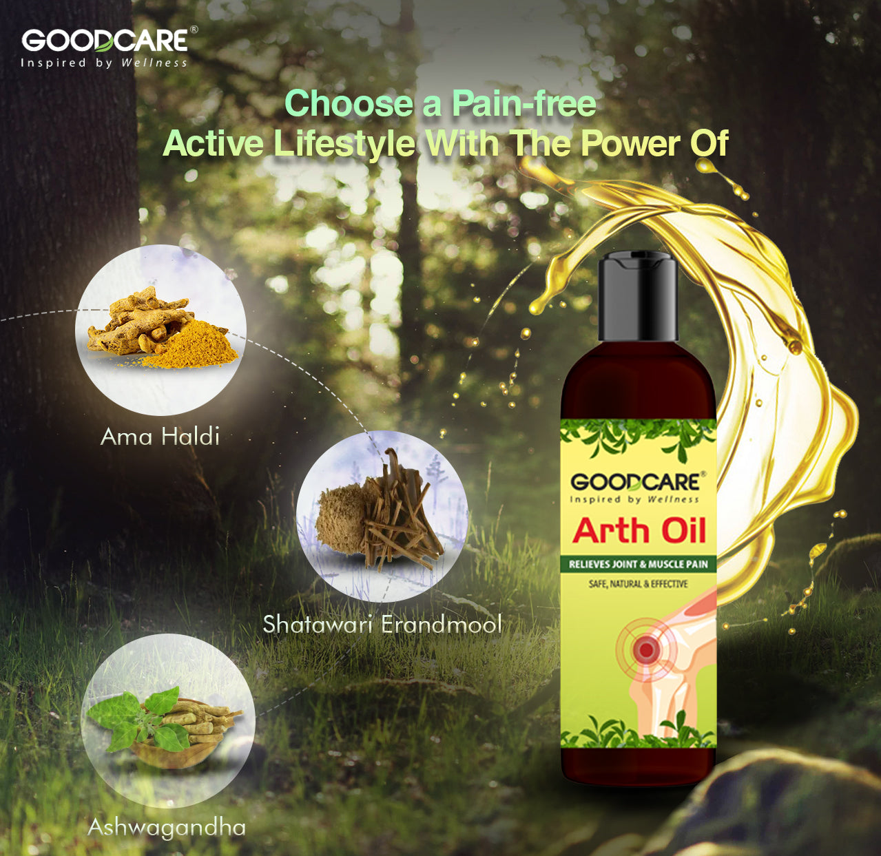 Goodcare Arth Oil | Ayurvedic Pain Relief Oil - 100ml