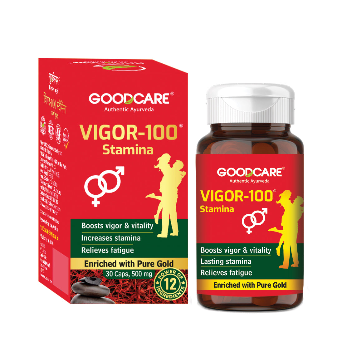 Vigor 100 Stamina Capsule For Vitality & Energy- 30 Caps