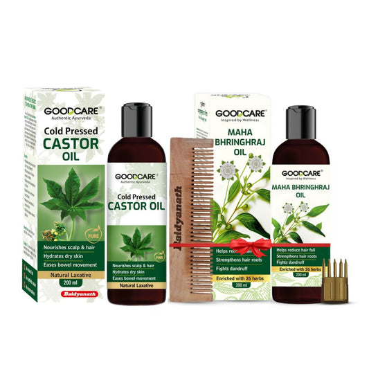 Hair Growth Kit- Mahabhringraj Oil & Castor Oil